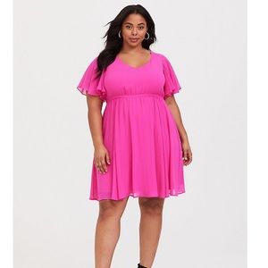 Hot Pink Skater Dress